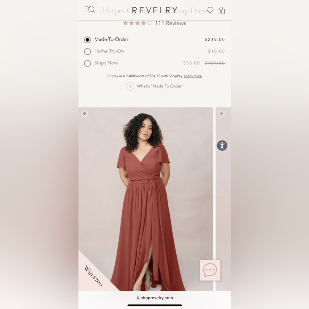 Revelry Women's Rosewood Faux Wrap Dress